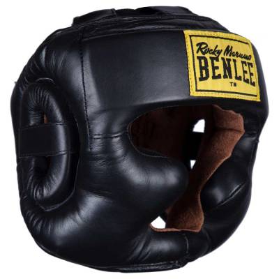 Benlee Full Face Protection Leather Head Gear With Cheek Protector Schwarz L-XL von Benlee
