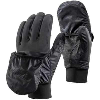 Black Diamond Erwachsene Wind Hood Gloves Warme Und Wetterfeste Softshell-Handschuhe, Smoke, Small von Black Diamond