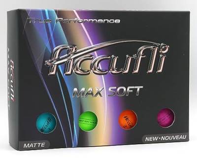 ACCUFLI Max Soft Golfbälle, matt, 12 Stück von ACCUFLI
