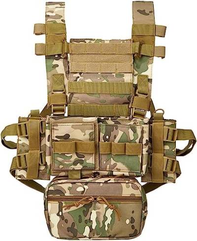 ACEXIER Tactical MK3 Chest Rig Modulare Jagdweste Camo SACK Pouch H Harness M4 AK Magazineinsatz Airsoft Paintball Zubehör (CP) von ACEXIER