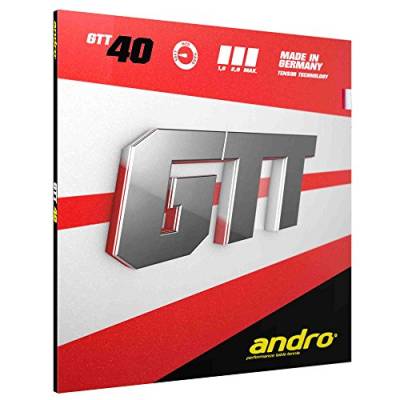 ANDRO Belag GTT 40 Farbe 1,8 mm, rot, Größe 1,8 mm, rot von ANDRO
