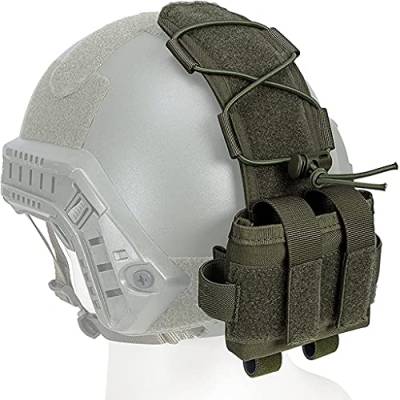 AQzxdc Taktisch Helm Beutel Jagd Zubehör Nacht Beutel, MK2 Battery Box Gegengewicht 500D Nylon Helm Battery Bag, für Die Jagd Airsoft Schießen Paintball,Grün von AQzxdc