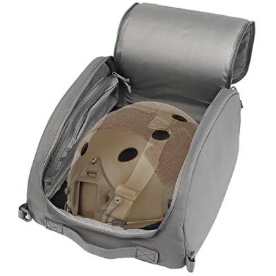 AQzxdc Taktische Helm Tasche, Outdoor Paintball Gear Storage Handtasche, mit Zwei Seitentaschen, Zum Laden Von Taktischen, Helmen/Masken/Brillen/NVG Etc,Grau von AQzxdc