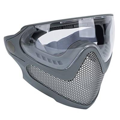 ATAIRSOFT Airsoft Maske 2 Modi Taktische Sicherheit Schutz Vollmaske Antibeschlagbrille Set mit 3 Wechselobjektiven Gray von ATAIRSOFT