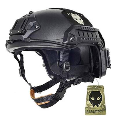 ATAIRSOFT Verstellbarer Maritimer Helm ABS für Airsoft Paintball (Schwarz,XL) von ATAIRSOFT