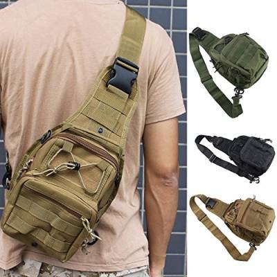 WorldShopping4U Outdoor Tactical Schultergurt Rucksack Tasche, Brust Pack, Military Sports Bag Pack (5 Farben) für Camping Reisen Wandern Trekking DE von ATAIRSOFT