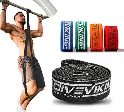 ActiveVikings Premium Pull UP FITNESSBÄNDER FÜR Deine Fitness - Perfekte Stoff Bänder für den Muskelaufbau - FITNESSBAND KLIMMZUGBAND WIDERSTANDSBÄNDER, Resistance Bands - Terraband von ActiveVikings