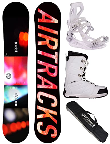 Airtracks Damen Snowboard-Set Freestyle Freeride Lights Lady Rocker 138 + Snowboard Bindung Master W + Snowboardboots Star W 40 + Sb Bag von Airtracks