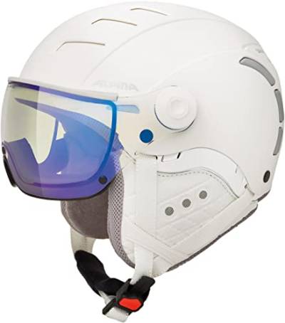 ALPINA JUMP 2.0 V - Sicherer, Stoßabsorbierender & Individuell Anpassbarer Skihelm Für Erwachsene, white matt, 59-61 cm von ALPINA