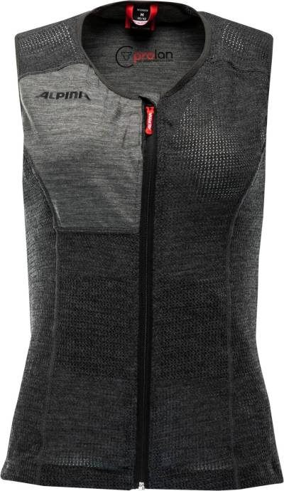 Alpina Prolan Women Vest Protektor Weste (M = Körpergröße ca. 175-180 cm, 31 dark grey) von Alpina
