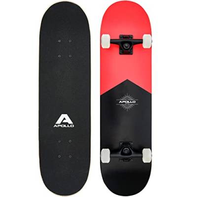 Apollo Skateboard | Cooles Kinder Skateboard und Profi Skateboard Erwachsene in Einem | 7-lagiges Skateboard Deck, trendig, Medium Concave, ABEC-7 Kugellager | Top Fahreigenschaften bei jedem Style von Apollo