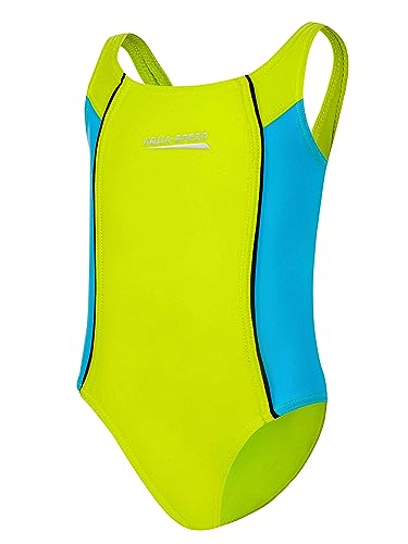 Aqua Speed UV Kinderbadeanzug Mädchen | Swimsuits Kids Girls | Kinderbademode | Sportbadeanzug | einteiliger Badeanzug für Kinder | Gr. 110 cm | hellgrün - Turquoise 82 | Luna von Aqua Speed