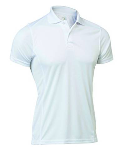 Asioka - 08/13 Technisches Polo-Shirt mit kurzen Ärmeln, glatt, Unisex, Erwachsene. M weiß von Asioka