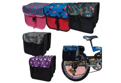 Aves-24 Fahrradtasche FAHRRADTASCHE Kinder Kinderfahrrad 14 16" 18" 20" Tasche Satteltasche, 47 - Mini - Flamingo" von Aves-24