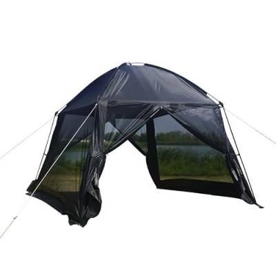 Mehrpersonen-Campingzelt, Outdoor-Zelt, einfach aufzubauende Markise, geeignet for Camping, Strand, Rucksackreisen, Wandern (Color : Black, Size : Pergola) von BADALO