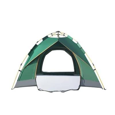 Mehrpersonen-Campingzelt, Outdoor-Zelt, einfach aufzubauende Markise, geeignet for Camping, Strand, Rucksackreisen, Wandern (Color : Green Trumpet, Size : for 1-4 People) von BADALO