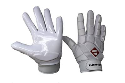 BARNETT FKG-03 Weiß, American Football Handschuhe Linebacker Profi, LB,RB,TE (L) von BARNETT