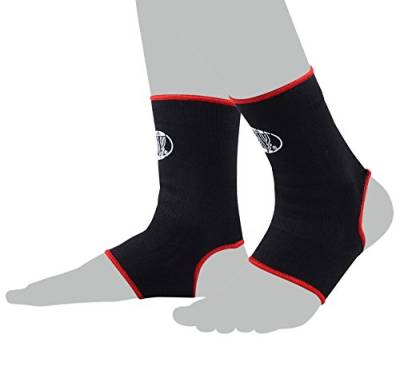 BAY® 2X elastische Fußbandagen, Fußgelenkbandagen, schwarz, Größe S von BAY