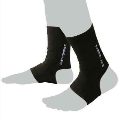 BAY-Sports Fußbandage Uni Knöchelbandage Fußgelenkbandage Sprunggelenk Uni schwarz, XXS - XL, Anatomische Passform, Kompression von BAY-Sports