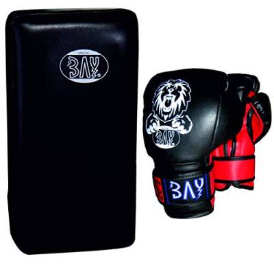 Boxset Kinder Schlagpolster und Boxhandschuhe Handpratze für Boxsack Training Boxtraining Boxen Kickboxen Kampfsport MMA Thaiboxen (2 Unzen) von BAY