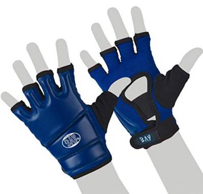 BAY® Touch BLAU L - Leder-PU Sandsackhandschuhe, Gerätehandschuhe, Boxhandschuhe, blau, Grösse L von BAY