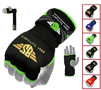 Gel-Box-Handbandagen / Handschuhe für Faust, gepolstert, für Kampfsportarten, grün, S von BE SMART