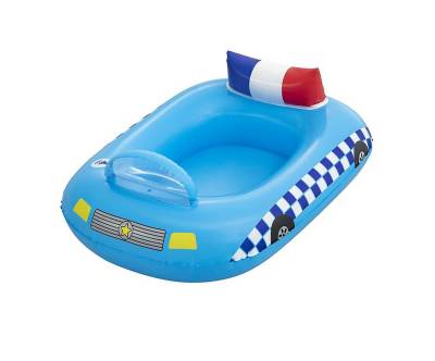 Bestway Kinder-Schlauchboot Schlauchboot Polizeiauto für Kleinkinder Länge ca. 88 cm, Ton-Funktion, Schlauchboot für Kinder Polizeiboot von Bestway