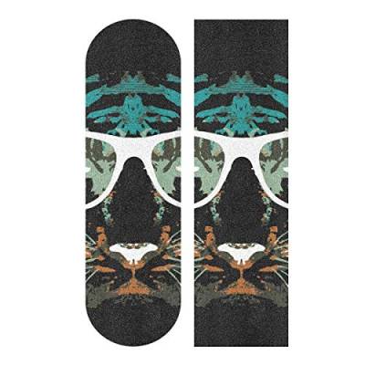 BEUSS Kühles Wasser Tiger Muster Skateboard Griptape rutschfest Selbstklebend Longboard Griptapes Aufkleber Griffband(84 * 23cm 1pcs) von BEUSS