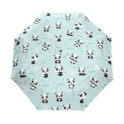 China Panda Regenschirm Auf-Zu Automatik Taschenschirm Winddichter Umbrella Klein Leicht Schirm Kompakt Schirme für Jungen Mädchen Reise Strand Frauen von BEUSS