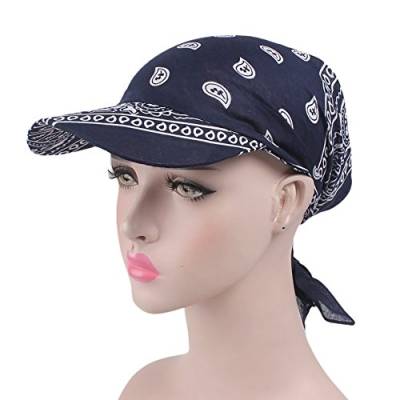 BIBOKAOKE Sonnenhut Damen Baumwolle Beanie Kopftuch Schal Bandana Hüte Retro-Stil Schirmmütze Golf Tennis BaseballMütze Turban Kopfbedeckung Headwear Sonnenblende Kappe von BIBOKAOKE