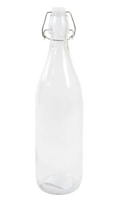 BURI Trinkflasche Drahtbügelflasche 1 Liter Glasflasche Wasserflasche Trinkflasche Bügel von BURI
