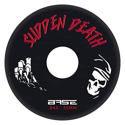 Base Unisex – Erwachsene Udendørs roller BASE Outdoor Inliner Rollen Pro Sudden Death 4 er Pack 72 mm 84A H rte extrem haltbar, Schwarz, EU von Base