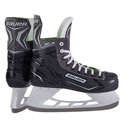 Bauer Herren Schlittschuhe X-LS für Eishockey, Eislaufschuhe Größe 44,5 Edelstahlkufen, schwarz, 44.5 von Bauer