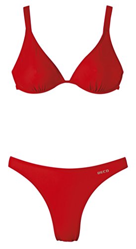 BECO Damen Schwimmkleidung Bikini-Set, rot, 40 von Beco