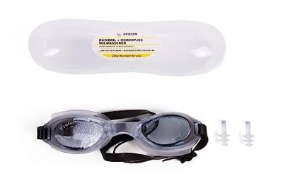 Benson Taucherbrille Schwimmbrille Anti-Beschlag Verstellbar Chlorbrille + Ohrstöpsel von Benson