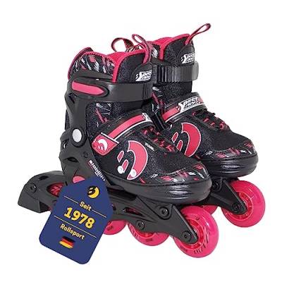 Best Sporting Inline Skates Kinder I Rollschuhe größenverstellbar 34-37 I robuste Inliner für Jugendliche mit Bremse I violett - schwarz I Rollerskates Schuhe Kinder I Inliner mit 4 Rollen von B Best Sporting