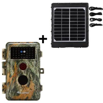 Bundle Wildkamera Wildtierkamera Jagdkamera 32MP 2304*1296p + Solarpanel-Kits 3W 8000mAh 12V/9V/6V Maximale Entfernung bis 75 Füße, 0,3s Auslöserzeit | A252 von BlazeVideo