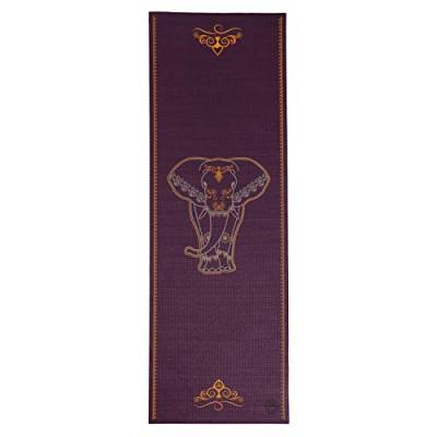 Yogamatte LEELA COLLECTION, viele Farbkombinationen und Design-Prints, Sticky Mat, leichte PVC-Matte, ideal für Einsteiger (BIG ELEPHANT) von Bodhi