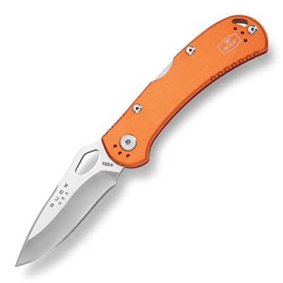 Buck Einhandmesser Spitfire, orange, Stahl 420HC, Back-Lock, Aluminium-Griffschalen, Edelstahl-Clip von Buck
