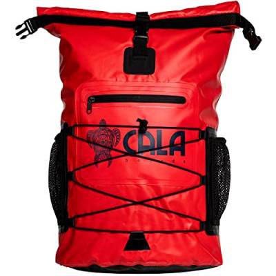 CALA Dry Backpack Rot 30L, wasserdichter Rucksack aus absolut wasserdichtem, robustem und UV-beständigem PVC, Rucksack wasserdicht, Rucksack 30l, Waterproof Backpack von CALA