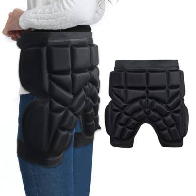 Hüfte Schutzpad gepolsterte Shorts für Kinder Atmungsaktiv Stoßfest Protektorenhose Hüftprotektoren Shorts für Ski Schutzhose Gepolstert Protektorhose Hüfte Protektor für Snowboard Radfahren (L) von CAMEIRGOU