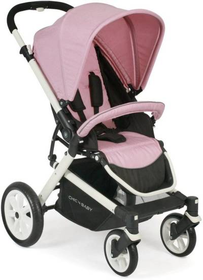 CHIC4BABY Sport-Kinderwagen Boomer, rosa, mit schwenk- und feststellbaren Vorderrädern von CHIC4BABY