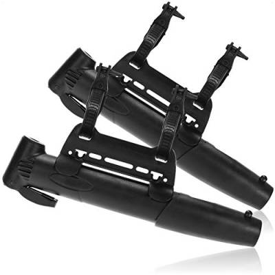 com-four® 2X Minipumpe Fahrrad - kleine Fahrradpumpe mit Rahmenhalterung - Luftpumpe mit Montageset und Pumpaufsatz für Autoventile - Fahrrad Handpumpe (2 Stück - schwarz) von com-four