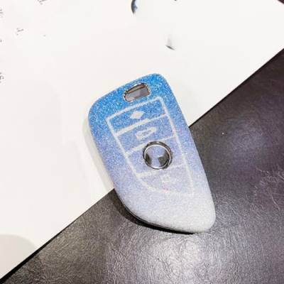 CWYINP TPUCar Key Case Cover Fob Protector Schlüsselanhänger Halter Shell Skin (Blue6) Für BMW 320li X1 X3 X4x5 X6 530 von CWYINP