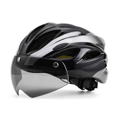 CYBUCH Fahrradhelm mit Rücklichtbrille, Verstellbarer Mountainbike-Helm für Erwachsene, Männer und Frauen, von CYBUCH