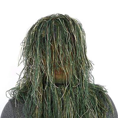 CaCaCook Airsoft Sniper 26×21×9 Sniper Training Grass Camouflage Hood Veil Hat Cover von CaCaCook