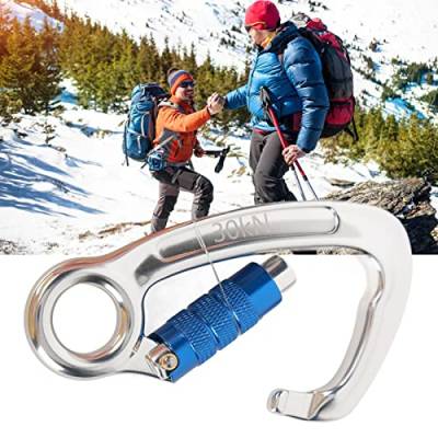 Kletterkarabiner, Auto Lock Safe Große Öffnung 30KN Captive Eye Karabiner für Bergsteigen in Großer Höhe von CaCaCook