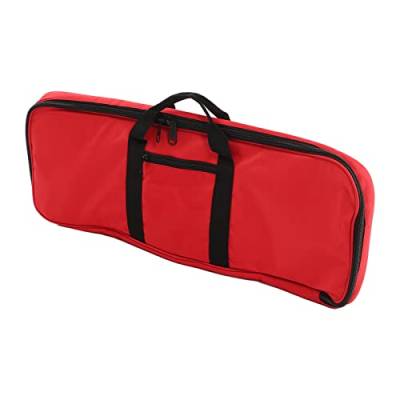 CaCaCook Tragbare Recurve-Bogentasche, Bogenschießen-Bogen-Aufbewahrungskoffer, Universelle Takedown-Bogenhalter-Tasche mit Mehreren Taschen und Handschlaufe für das Bogenschießen-Training (Rot) von CaCaCook