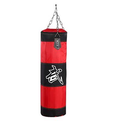 Boxsack Stehend Leerer Box-Sandsack for Aufhängen, Kick-Sandsack, Boxtraining, Kampf, Karate-Sandsack Boxsack Erwachsene (Color : Red 80cm) von CaFfen