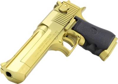 B.W. Softair Gun Airsoft Pistole | Desert Eagle - Gold | 21,5cm. Inkl. Magazin & unter 0,5 Joule (ab 14 Jahre) von Cadofe